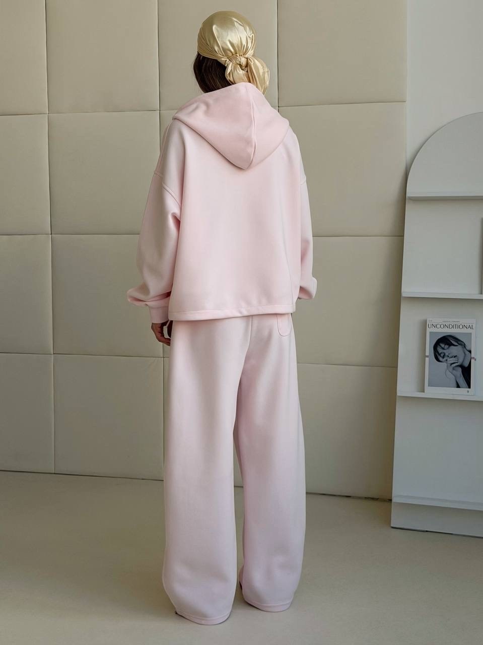 костюм спортивный,костюм спортивный со штанами палаццо и зип худи micca 362777071,розовый костюм,костюм спортивный розовый,женский костюм