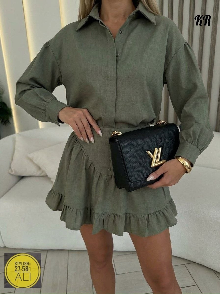 костюм женский с юбкой,костюм с юбкой,костюм рубашка и юбка in-a896t570,костюм рубашка юбка