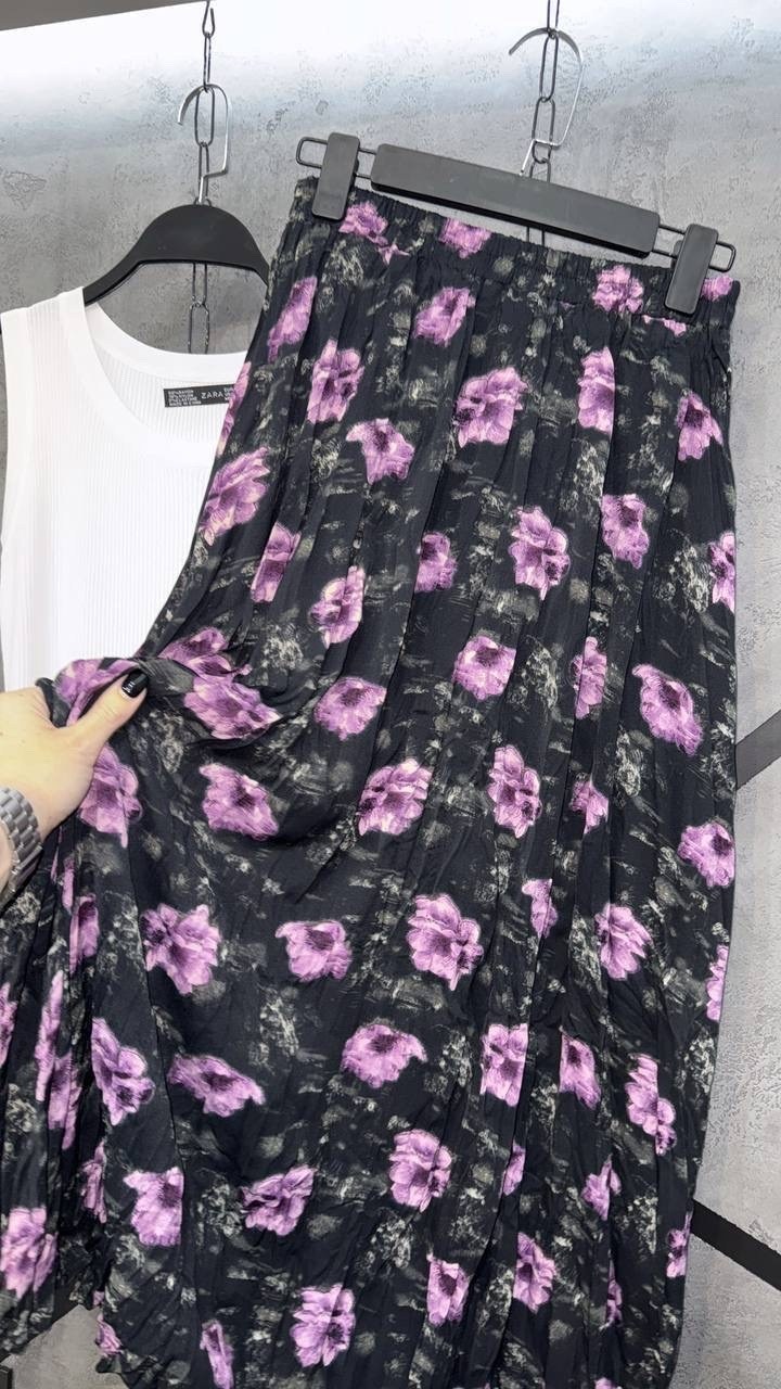 юбка женская,женская плиссированная юбка,юбка,шифоновая юбка,женская плиссированная юбка с цветочным принтом