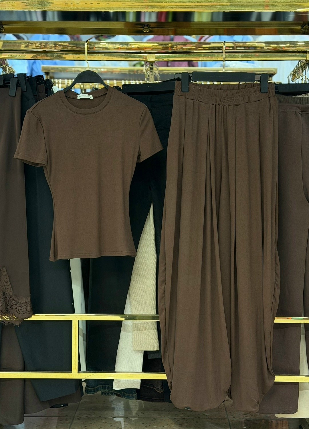 брючный костюм,женский костюм с брюками,брюки голубой,женский костюм