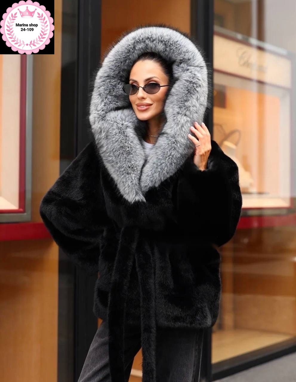 шубы женские,норковая шуба автоледи графит,шуба из высококачественного меха,шуба из эко меха,норковая шуба с капюшоном