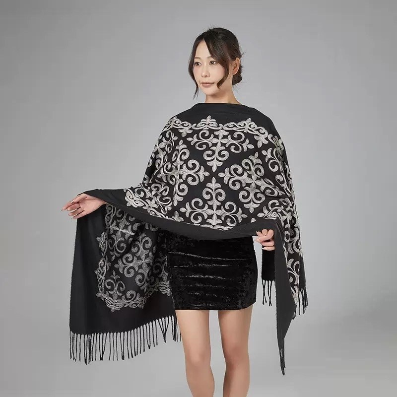 шарфы для женщин,кашемировый палантин с вышивкой,кашемировый платок с вышивкой,женские кашемировые шарфы,китайский красный вышитый кашемировый шарф/шаль для женщин