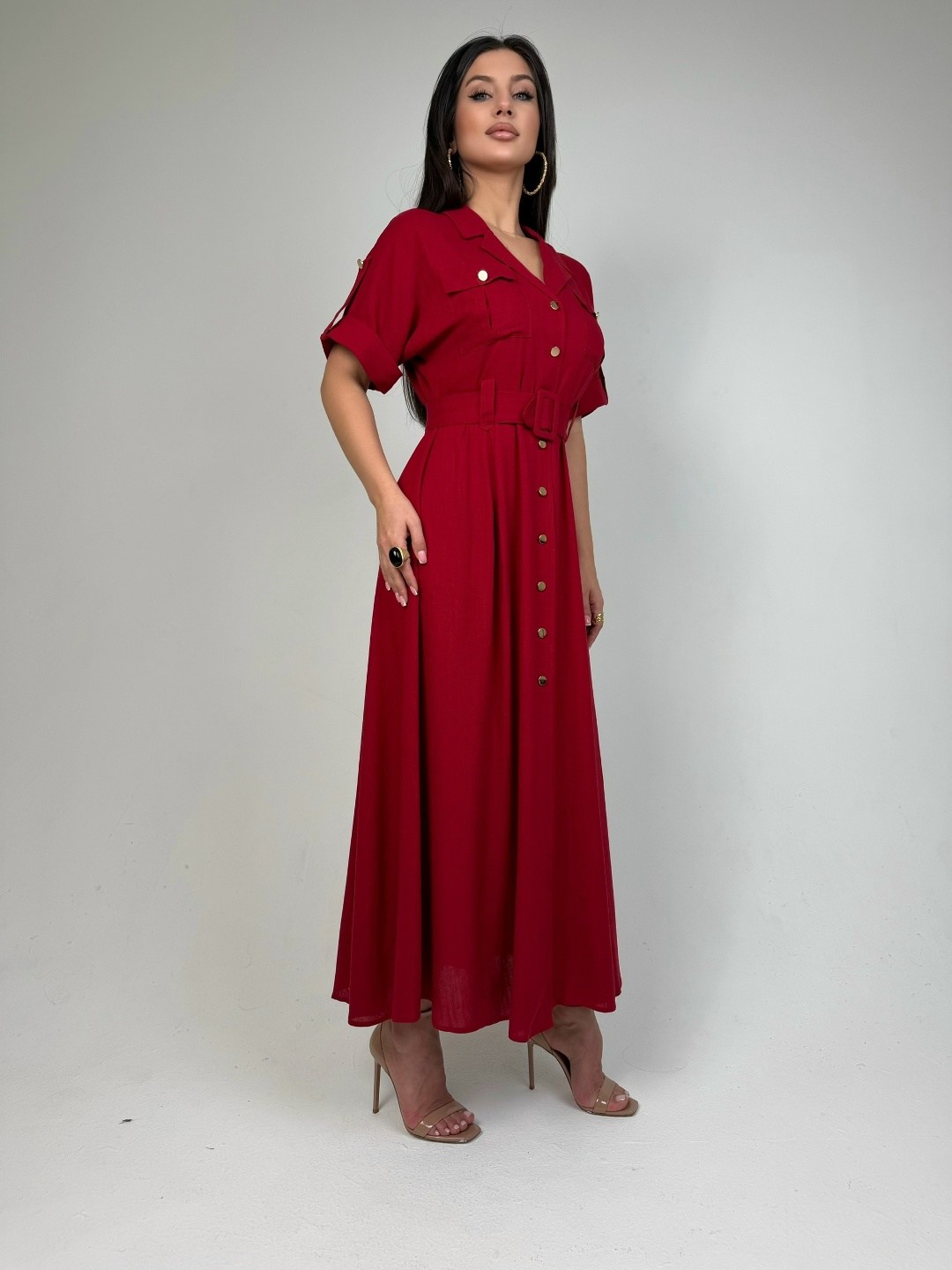 платье,стильное платье,платье vi.oro vr-1136 красно-бордовый,платье свободного кроя,платье рубашка макси