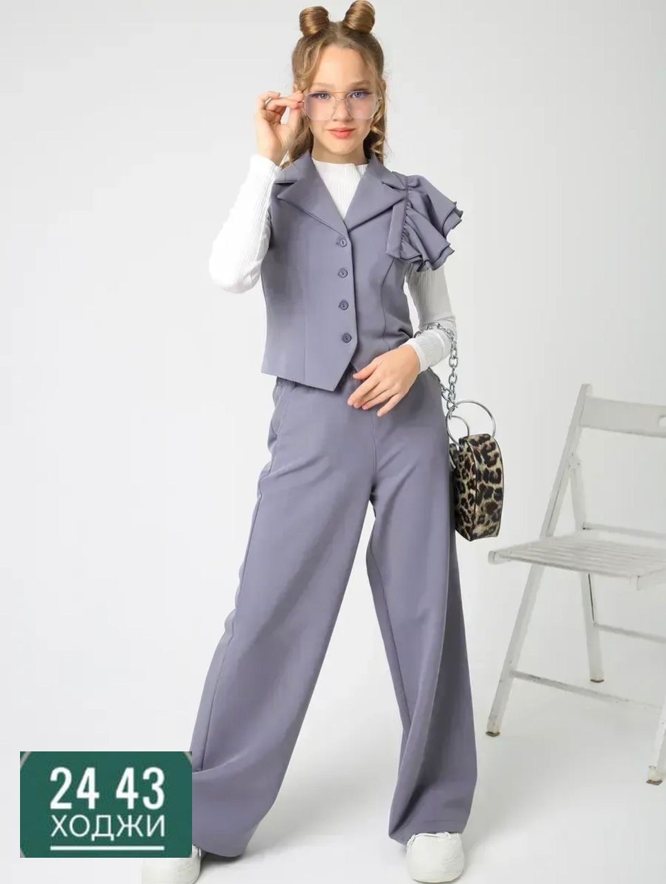костюм женский брючный деловой классический с жилетом двойка olchey 290709706,жилет классический женский костюмный,жилет костюмный классический,костюм с жилеткой,женский жилет