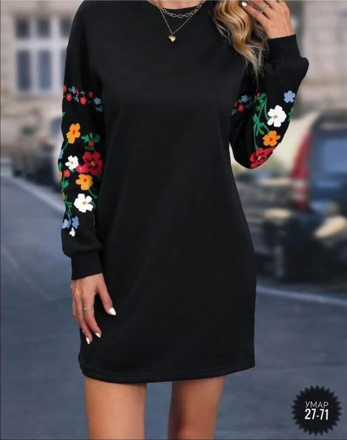 платье ткань трикотаж,платье с вышитыми рукавами,платье в двух расцветка ткань: трикотаж,трикотажные женские платья,платье для женщин