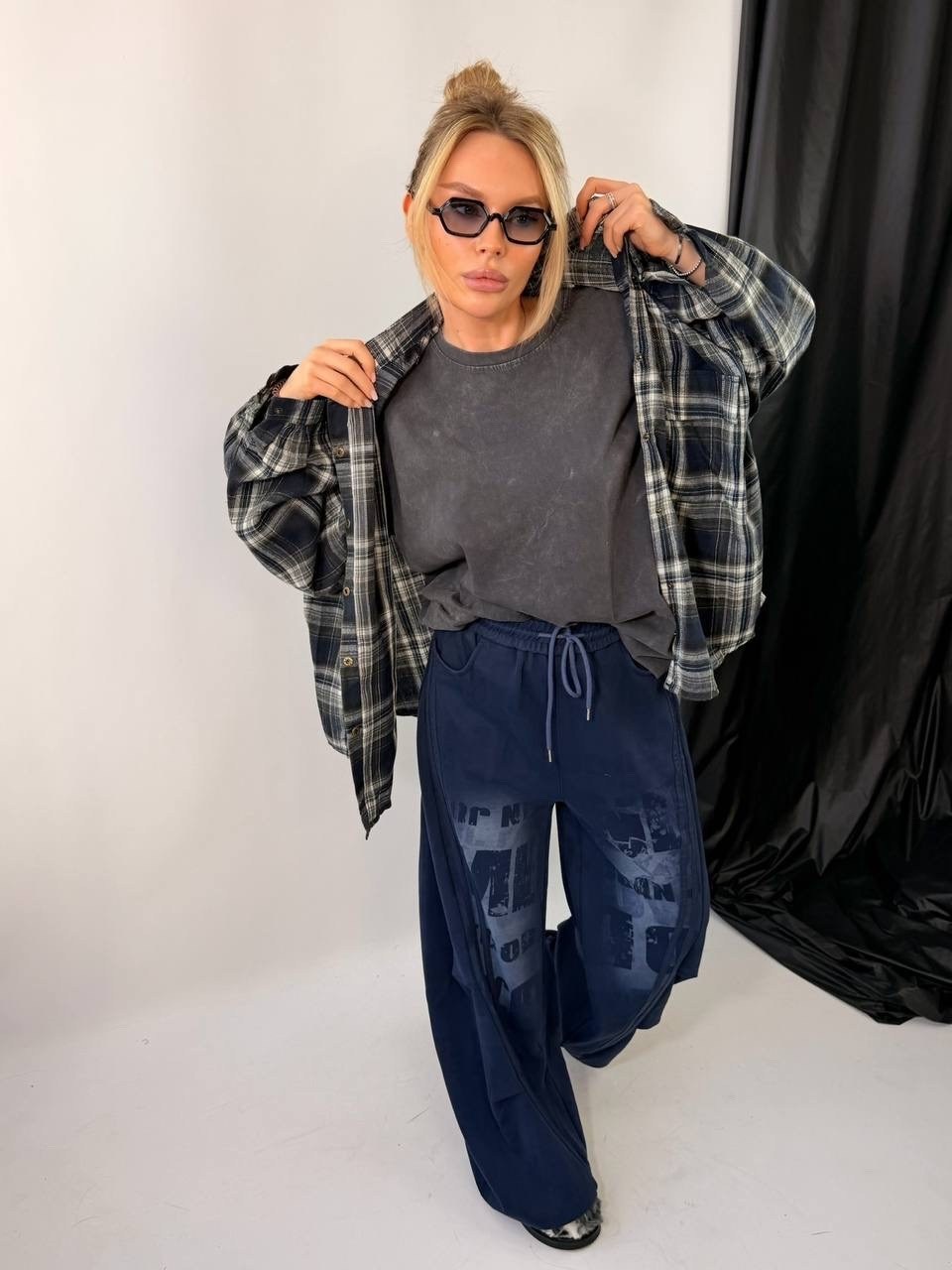 клетчатая рубашка,рубашка в клетку свободного кроя,женская рубашка в клетку,рубашка оверсайз в клетку