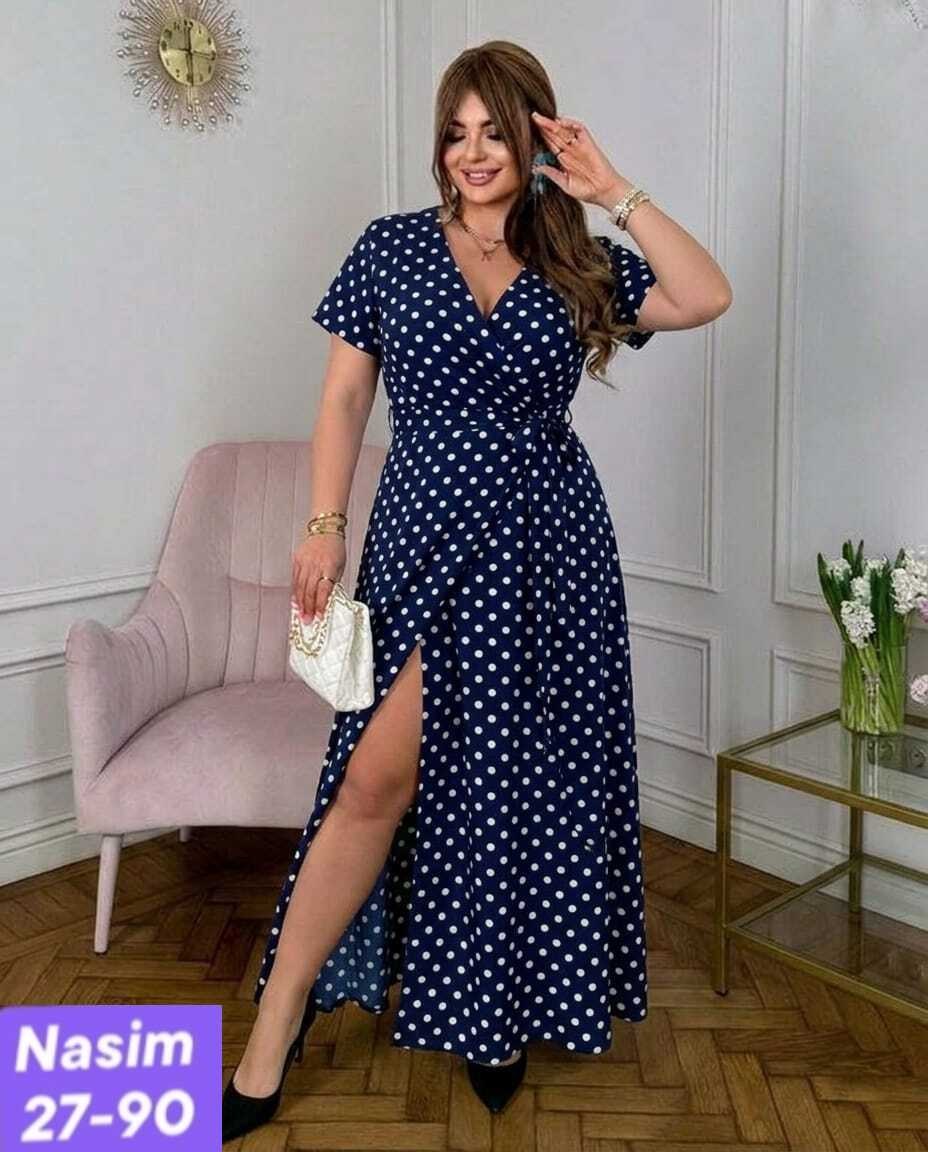 платье больших размеров,платье женской,платье,платье большие размеры,платье в горошек для полных