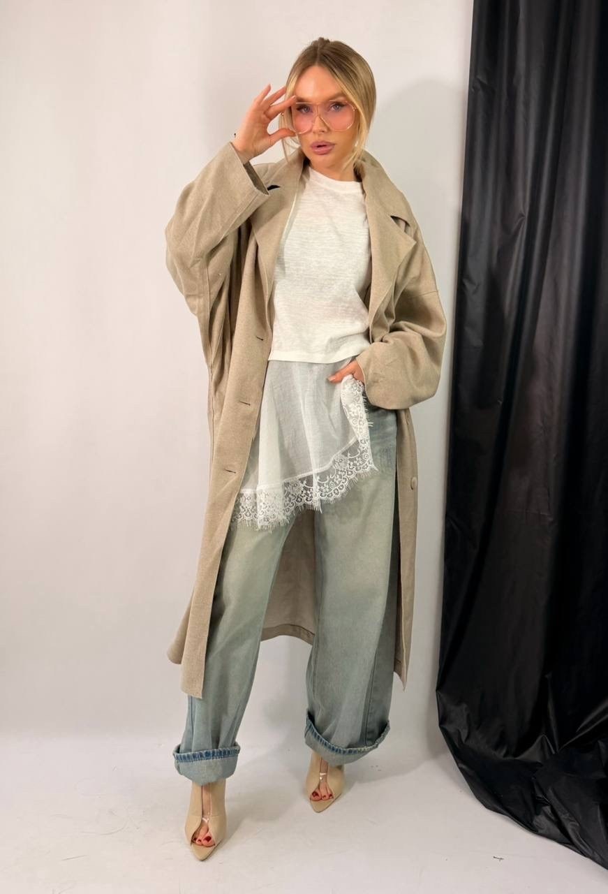 модное пальто,оверсайз тренч,пальто тренч,пальто с поясом