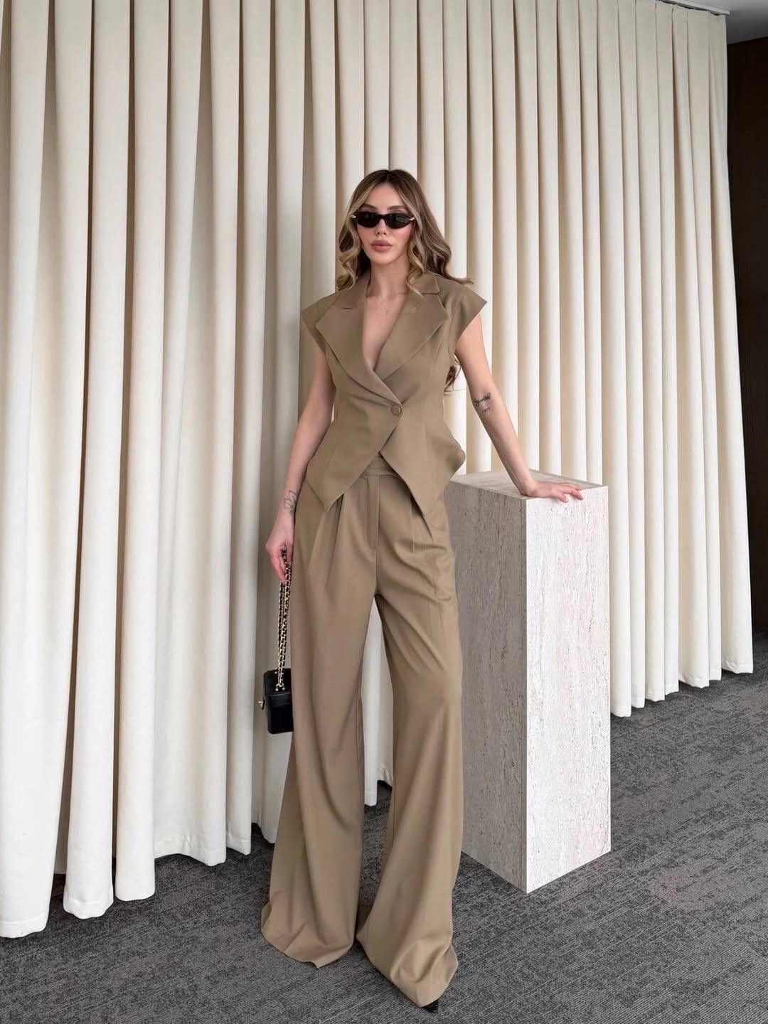 брючный костюм,женский костюм,женский костюм 2-ка: жилетка-блуза+штаны марсала,женский костюм брюки