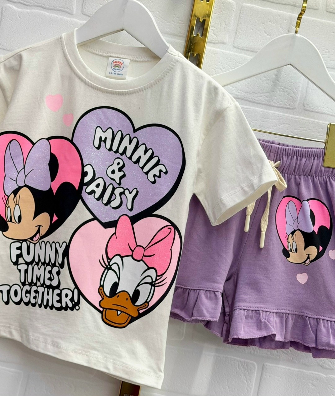 комплект одежды zara микки маус,комплект с футболкой и шортами,костюм для девочек,детский костюм,комплект одежды девочке