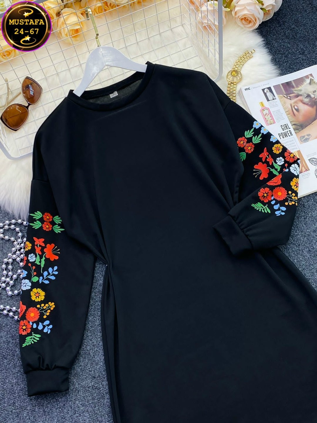 платье ткань трикотаж,платье с вышитыми рукавами,платье в двух расцветка ткань: трикотаж,трикотажные женские платья,платье для женщин