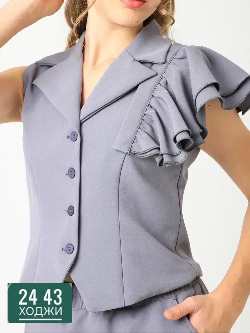 костюм женский брючный деловой классический с жилетом двойка olchey 290709706,жилет классический женский костюмный,жилет костюмный классический,костюм с жилеткой,женский жилет