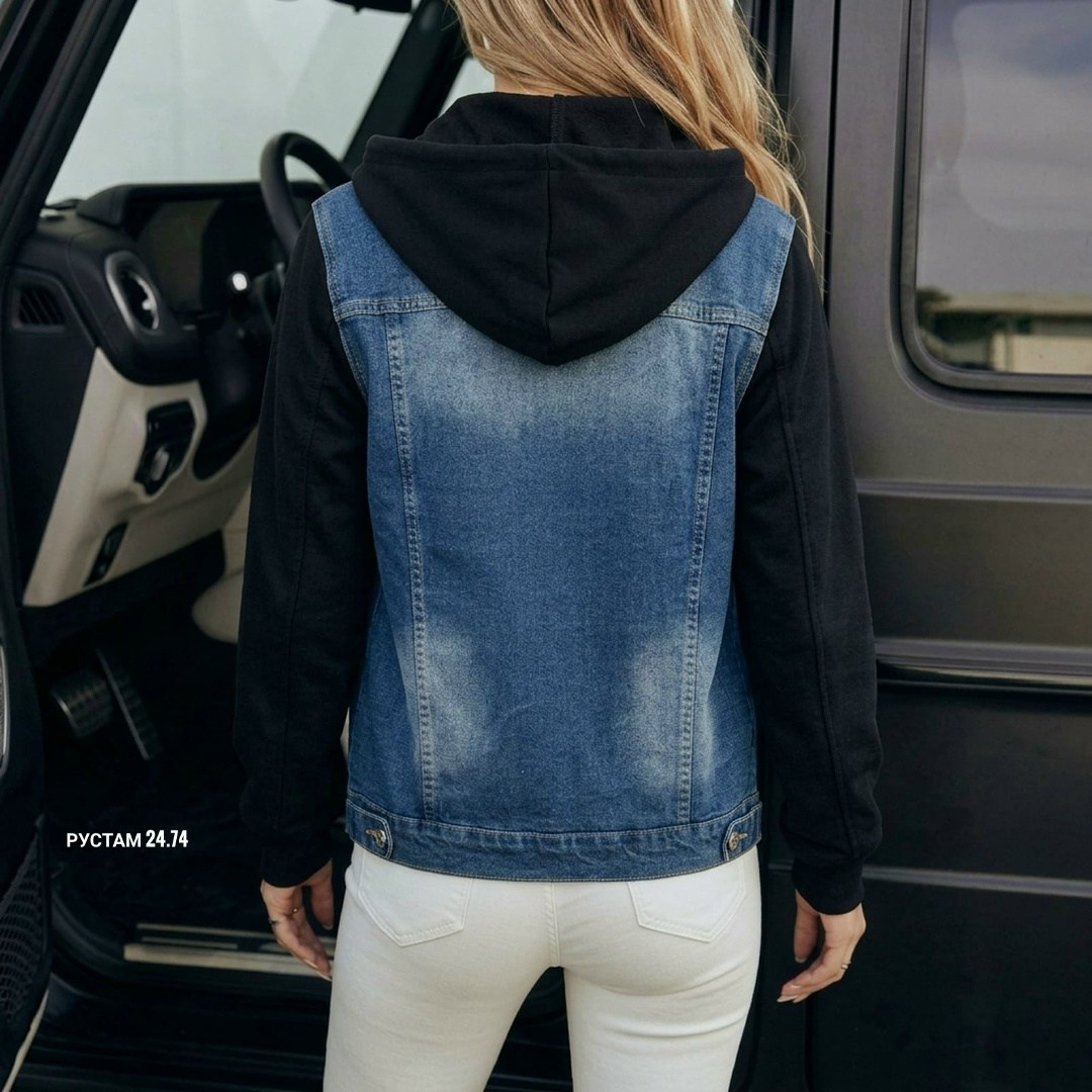 женская джинсовая куртка с капюшоном,женская джинсовая куртка,джинсовая куртка,джинсовая куртка с капюшоном,джинсовая куртка с воротником