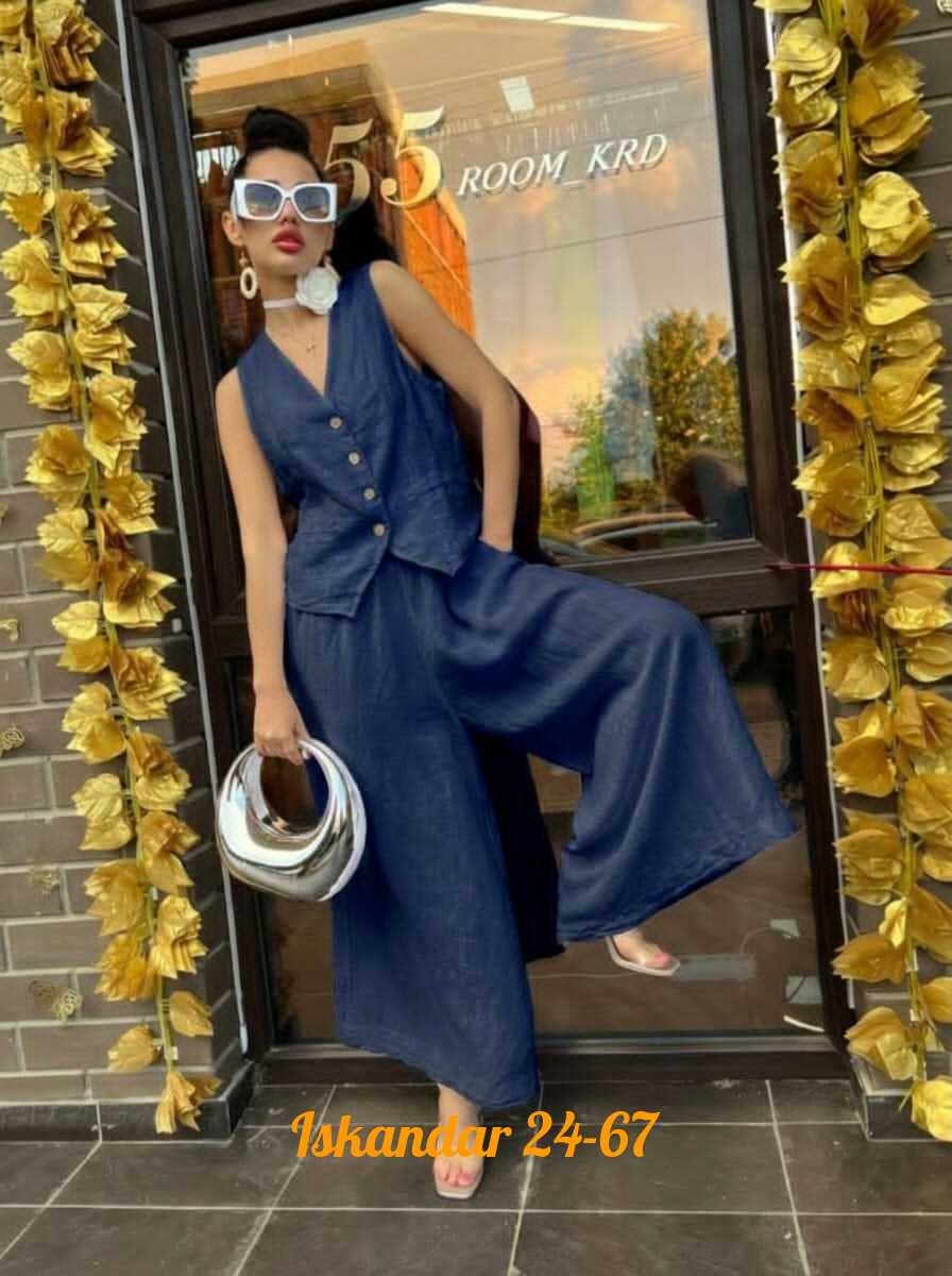 джинсовый костюм брючный палаццо с жилетом vera nova,джинсовый костюм брючный палаццо с жилетом vera nova цвет синий,джинсовый костюм брючный палаццо с жилетом vera nova 327890108,джинсовый брючный ко