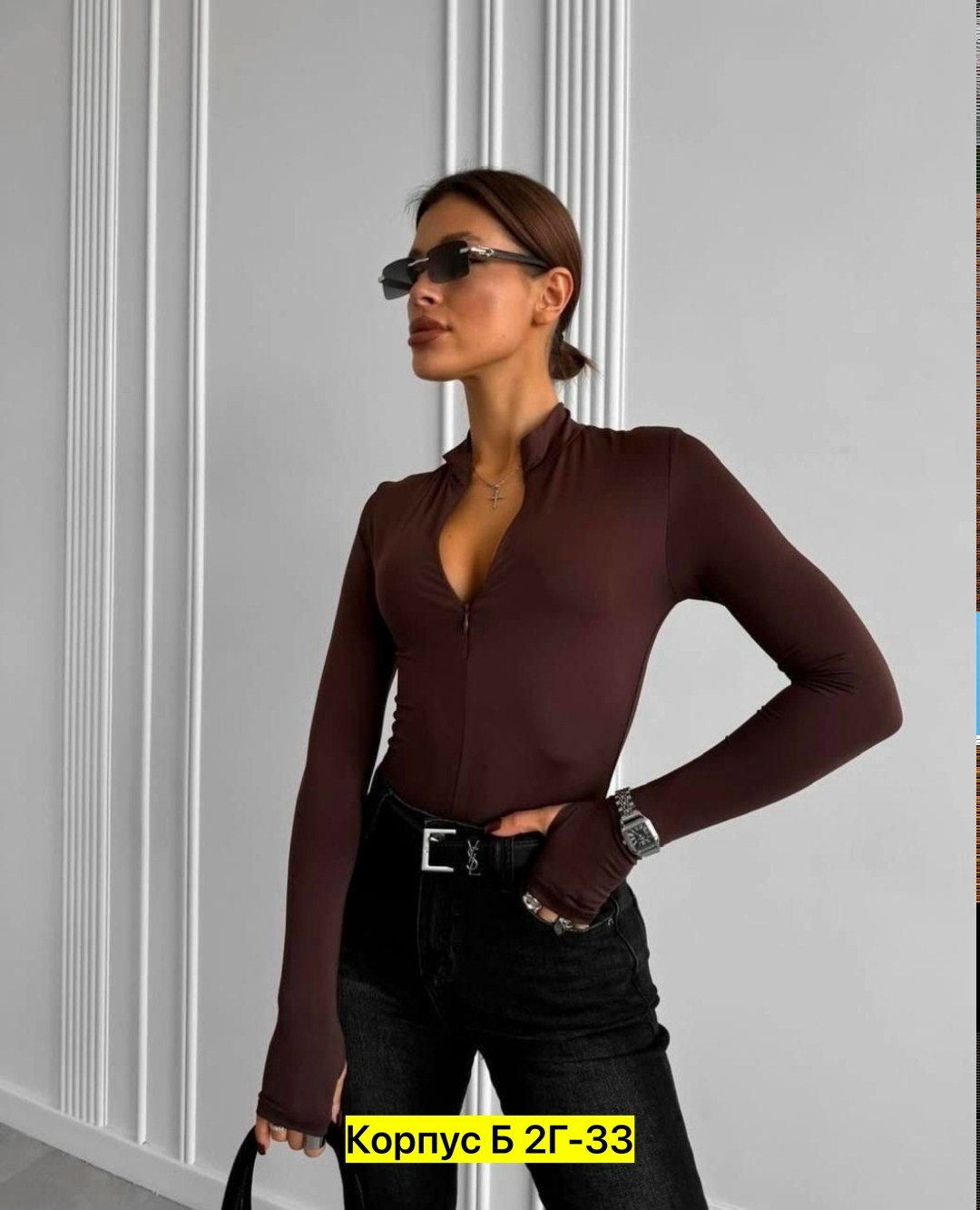 женское боди с длинным рукавом на молнии happyfox,боди для женщин,боди лапша,боди трикотаж,комбинезон спортивный