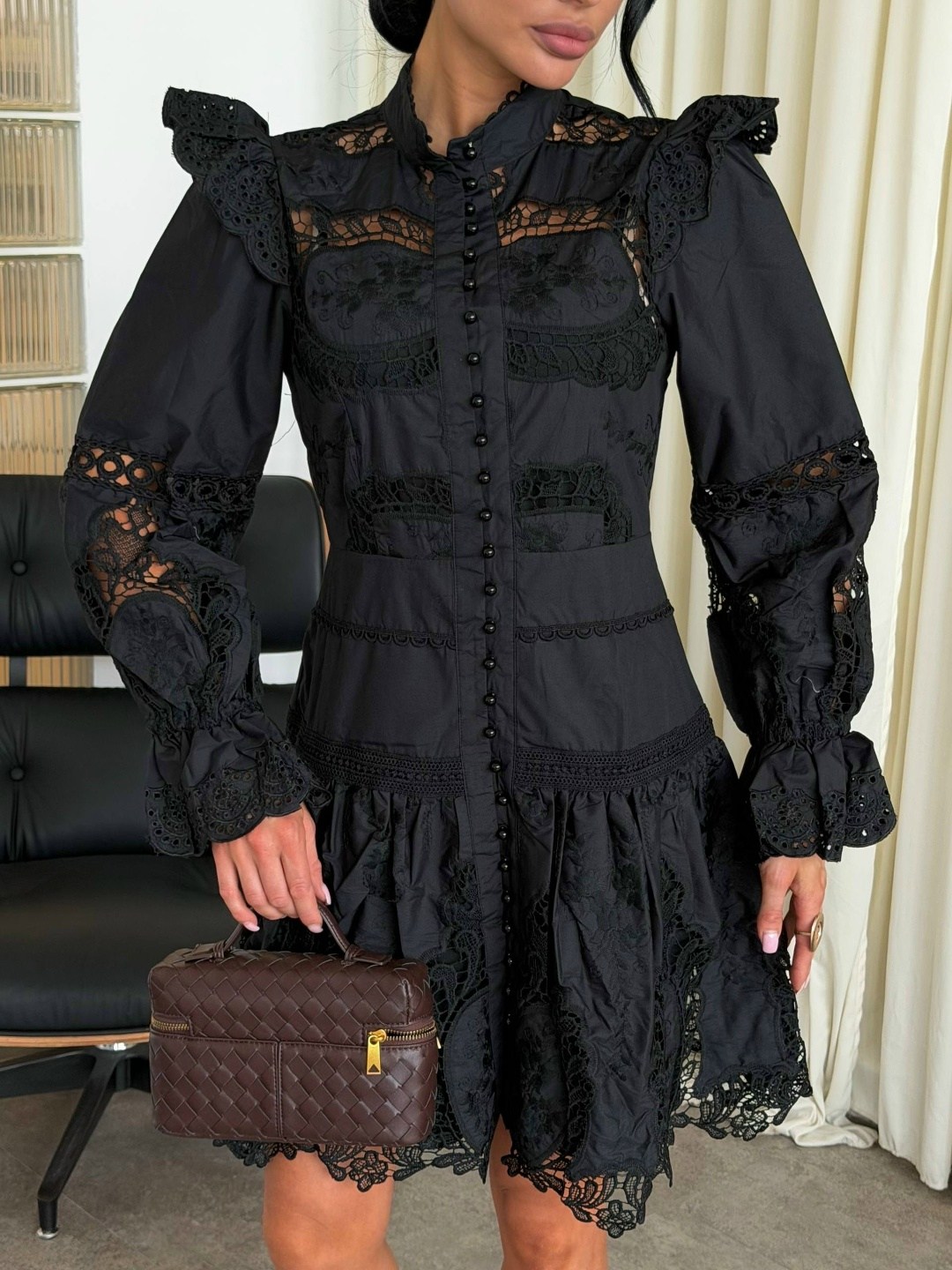 стильное платье,платье,платье короткие,платье черное,приталенное платье