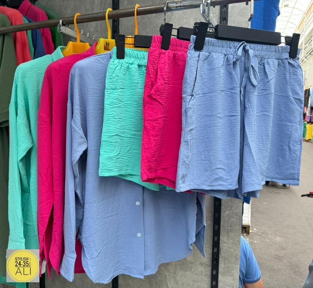 костюм женский,,летний женский костюм,одежда для женщин,костюм летний женский с шортами и рубашкой