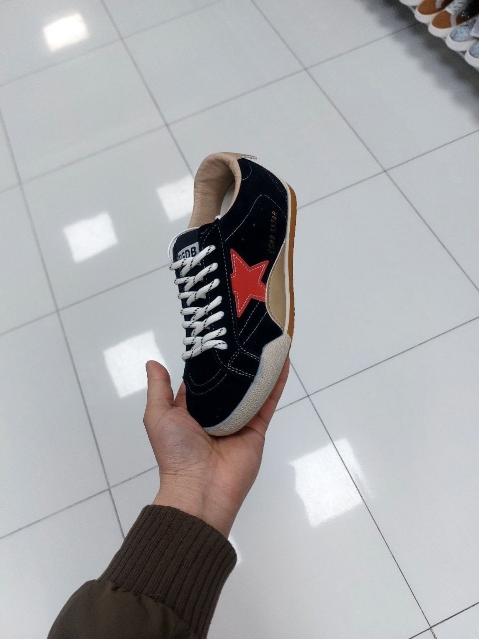 кроссовки golden goose,женские кроссовки,,golden goose кеды hi star на платформе черный,кеды golden goose