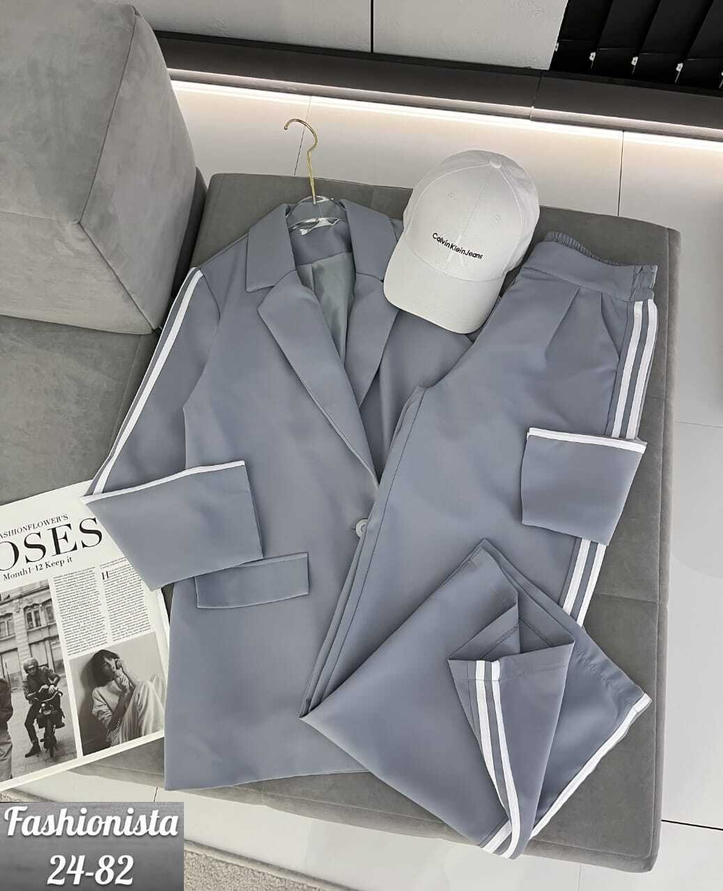 классический женский брючный костюм,костюм женский с полосками,костюм женский двойка в сером цвете,брючный костюм женский,классический брючный костюм двойка