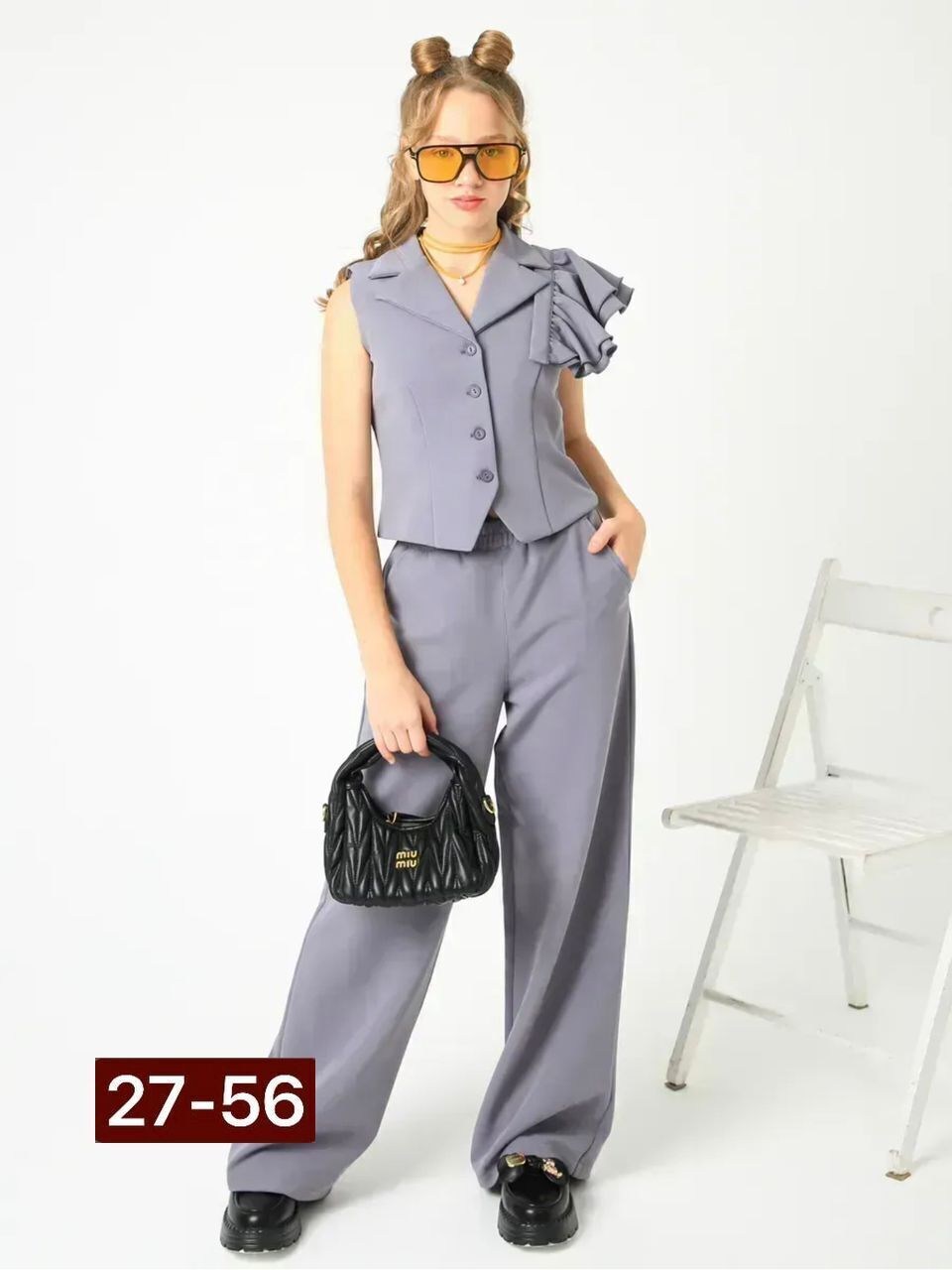 костюм школьный брючный с жилетом jutetti,костюм брючный школьный,женский брючный костюм двойка,костюм брючный с жилетом,серый брючный костюм