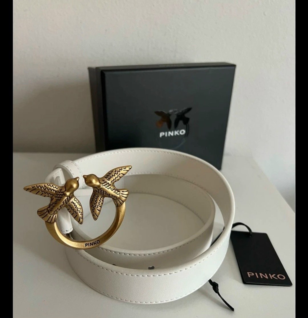 ремень pinko,женский ремень pinko,ремень женский кожаный pinko,тонкий кожаный ремень love birds pinko,кожаный ремень с пряжкой pinko love bird