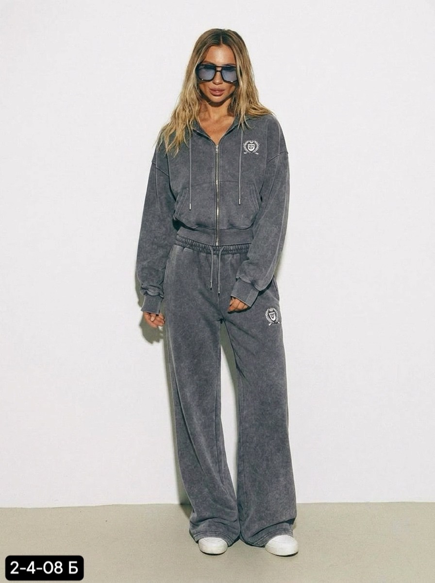 костюм женский спортивный,спортивный костюм варенка,костюм женский на флисе,костюм спортивный,костюм женский велюровый оверсайз happyfox серый