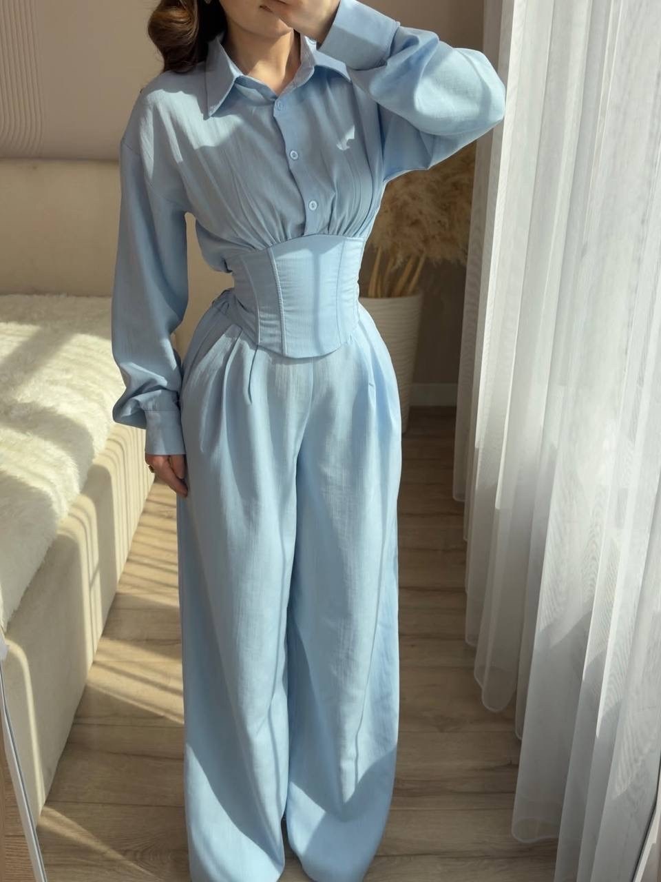 костюм,стильные наряды,широкие брюки