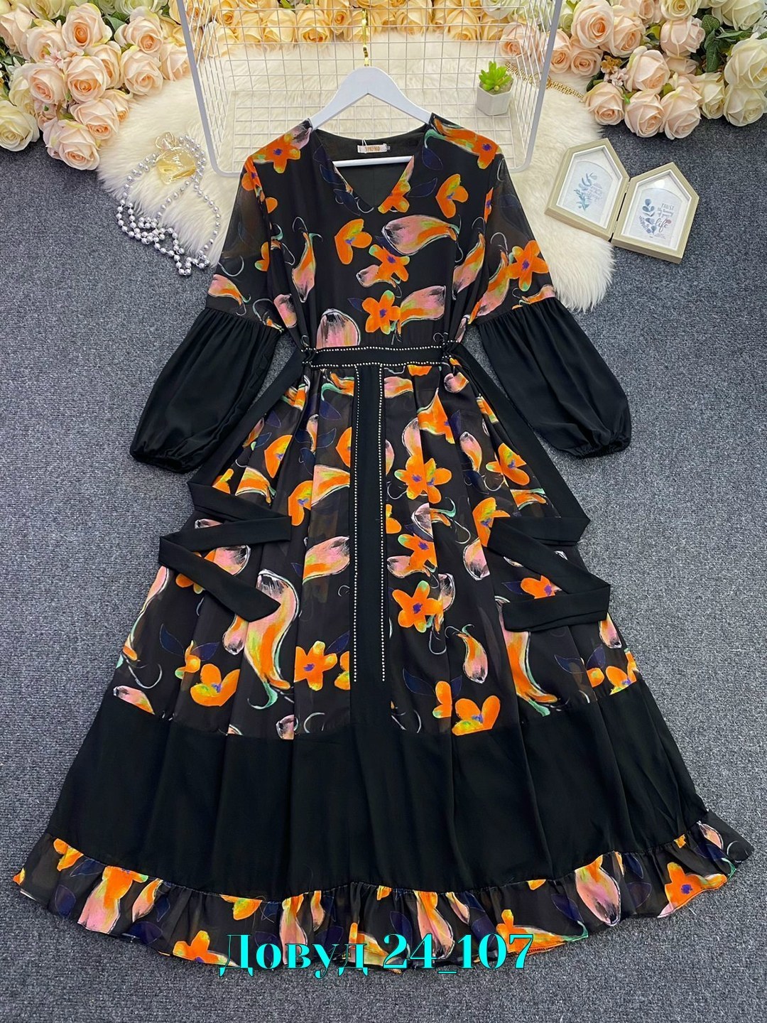 одежда платье,платье женское с принтом,женское шифоновое платье с цветочным принтом,длинное платье женское,женское длинное платье с цветочным принтом