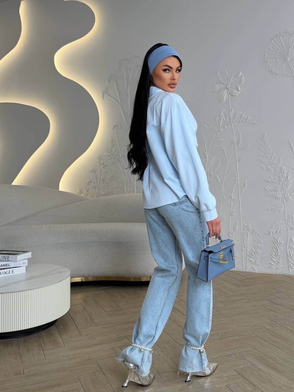 рубашка женская голубая,рубашка стильная,женская рубашка,рубашка оверсайз голубая,блузка женская