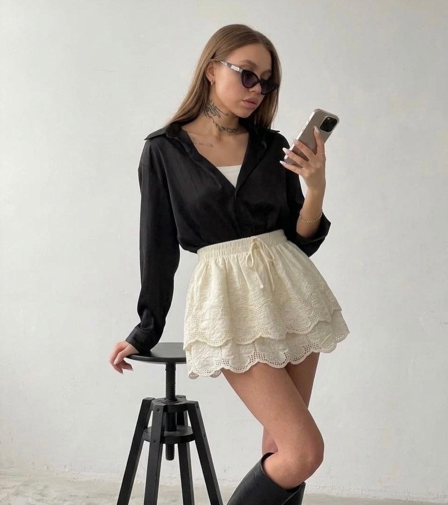 летние шорты с кружевами,юбка с оборками,белая юбка,юбка,юбка для девочек