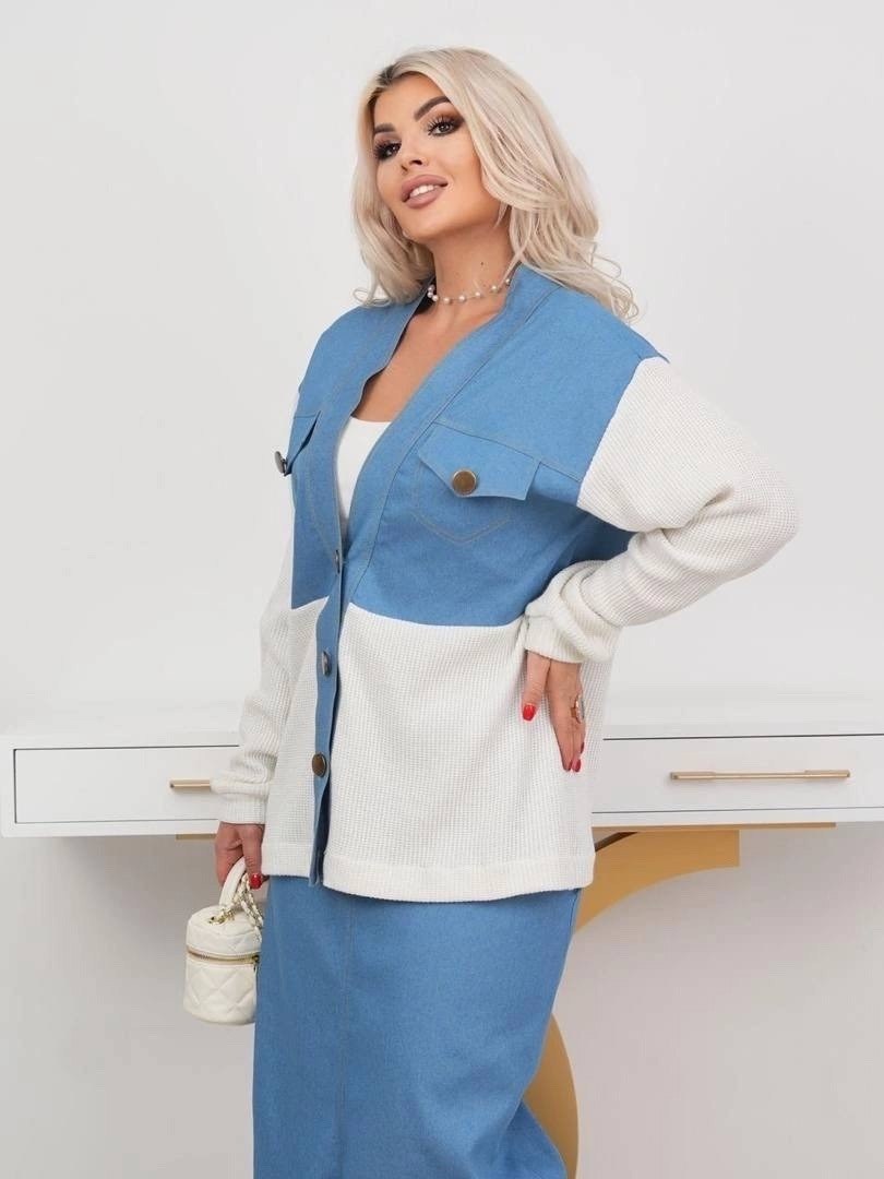 джинсовый костюм с юбкой,костюм с юбкой макси,костюм с длинной юбкой,костюм с юбкой,джинсовая юбка макси 2026 тренд