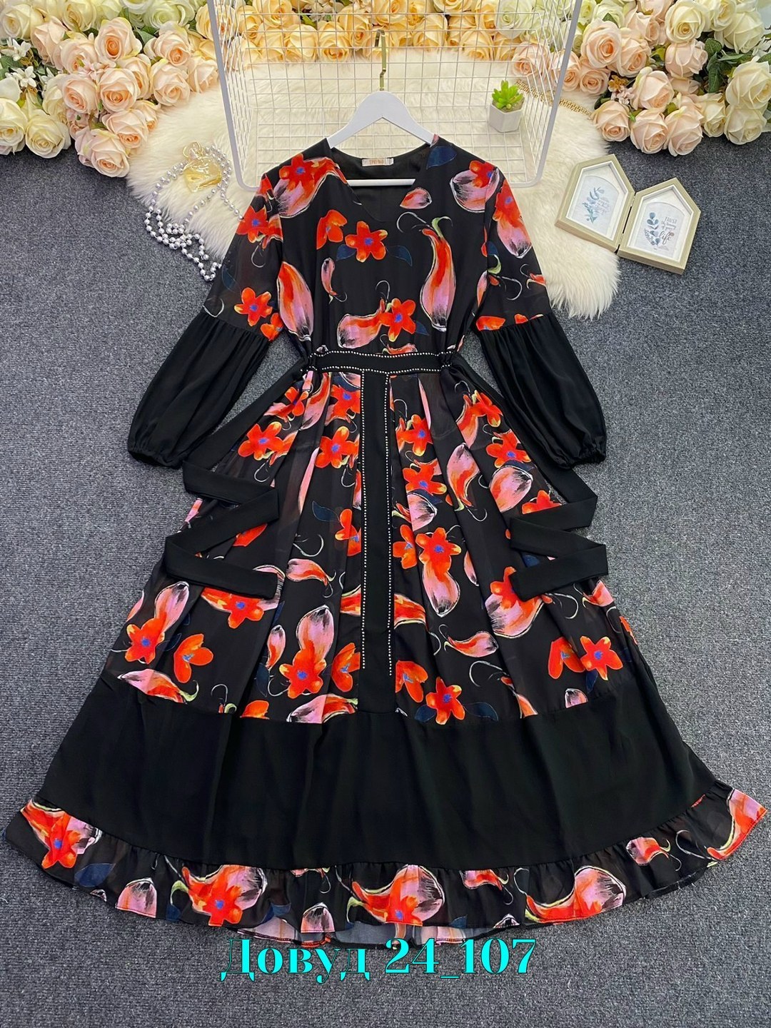 одежда платье,платье женское с принтом,женское шифоновое платье с цветочным принтом,длинное платье женское,женское длинное платье с цветочным принтом