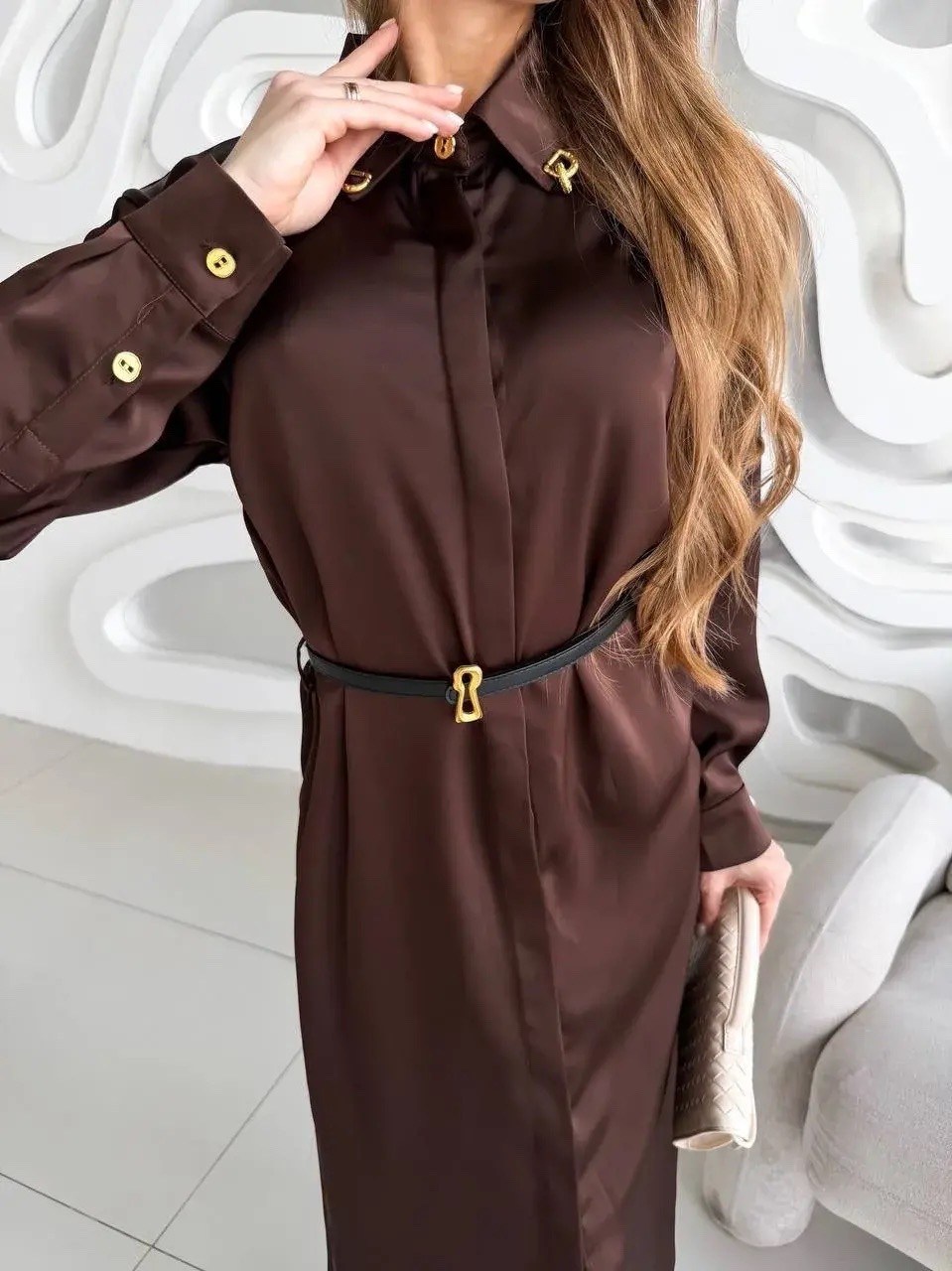 коричневое платье,платье,платье женской,платье-рубашка,платье с завязками