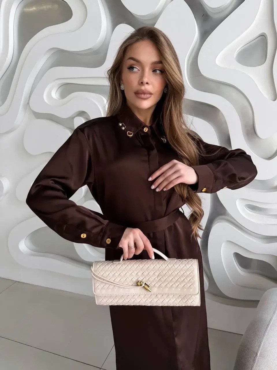 коричневое платье,платье,платье женской,платье-рубашка,платье с завязками