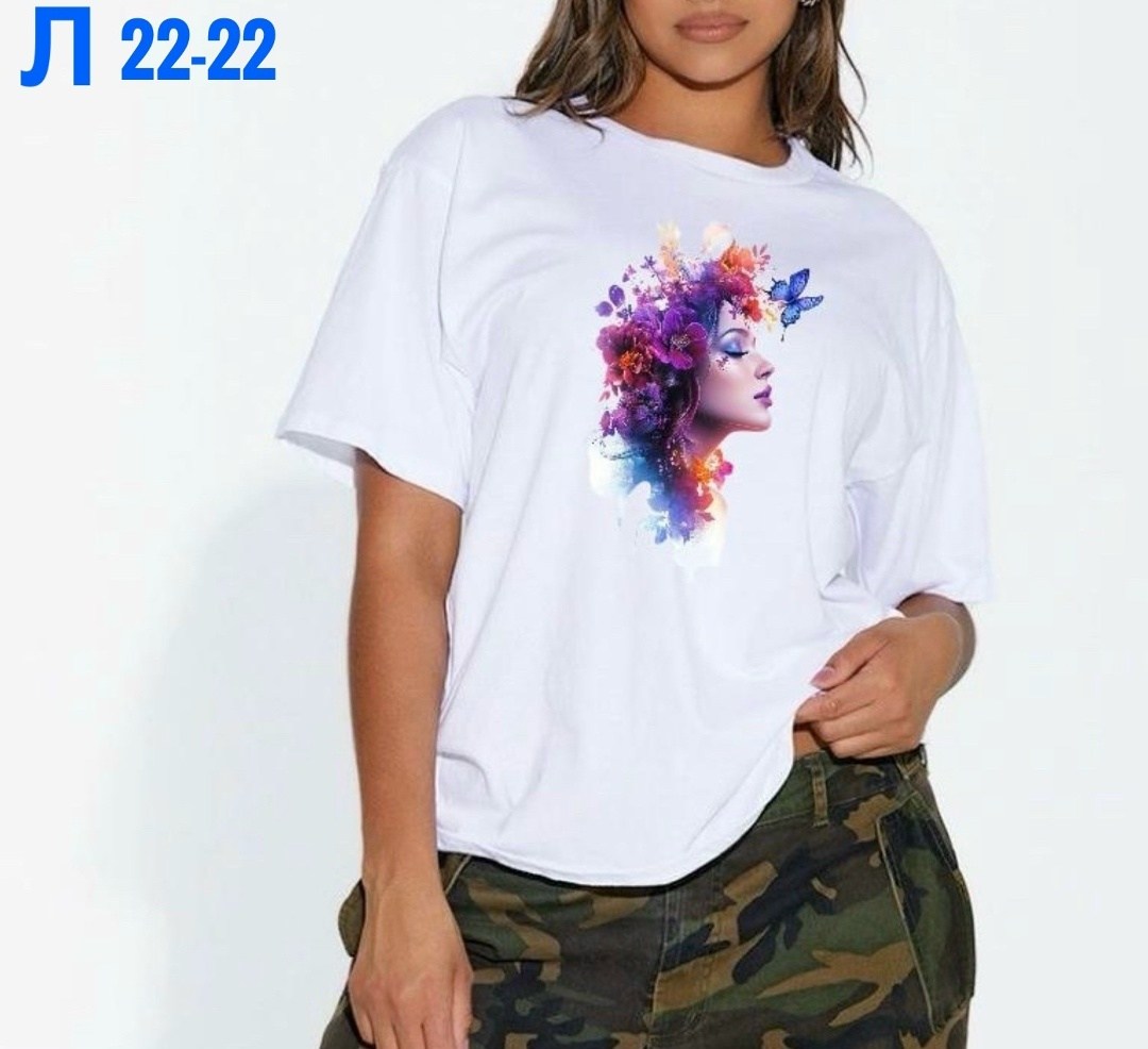 женская футболка,футболка белая оверсайз вишенки,женские футболки с принтом,футболки оверсайз женские,футболка женская белая