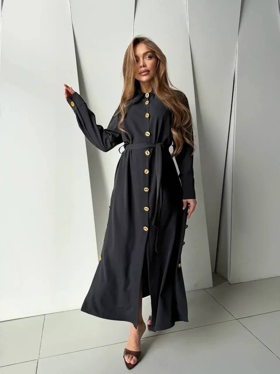 платье-рубашка,платье рубашка из льна,платье,модное платье,платье-рубашка длинное изо льна