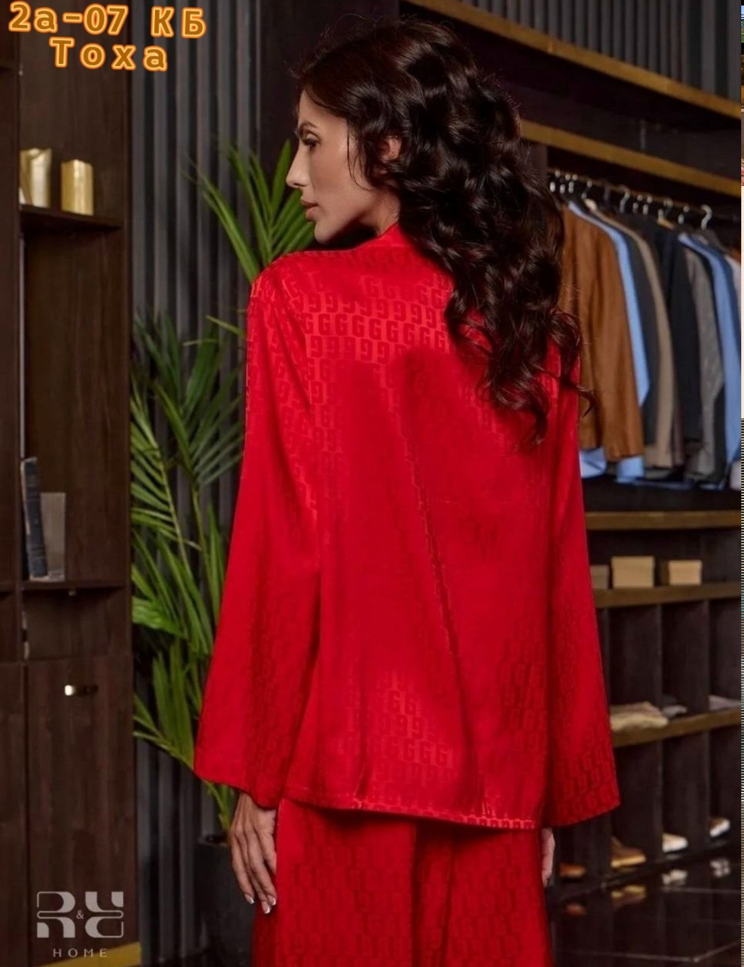 женские пижамы,пижама классическая шелковая со штанами profashion,шелковая пижама,женские шелковые пижамы,красная женская пижама