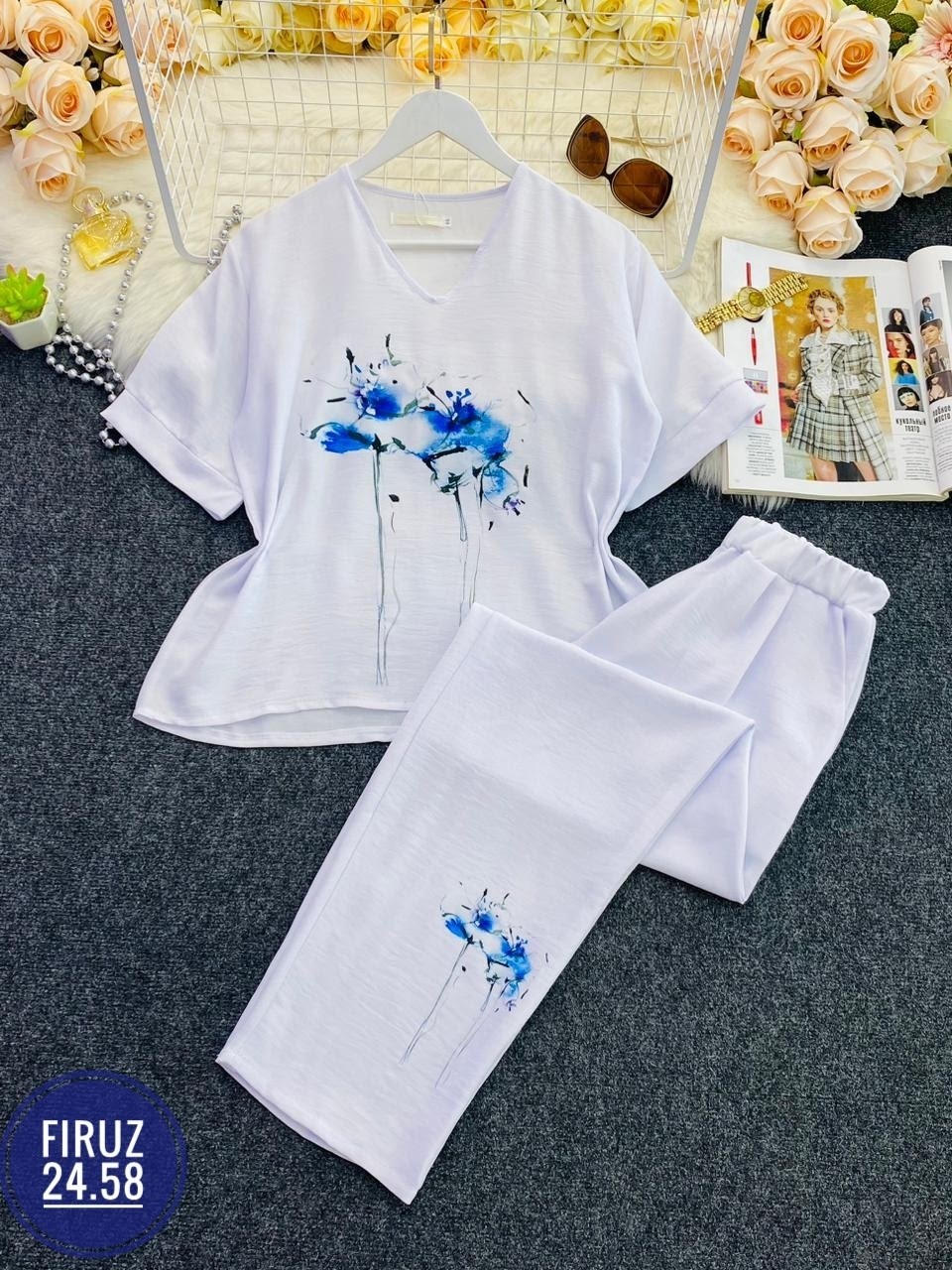 летняя женская рубашка,комплект одежды арабески,льняная футболка женская,женская рубашка из хлопка и льна,