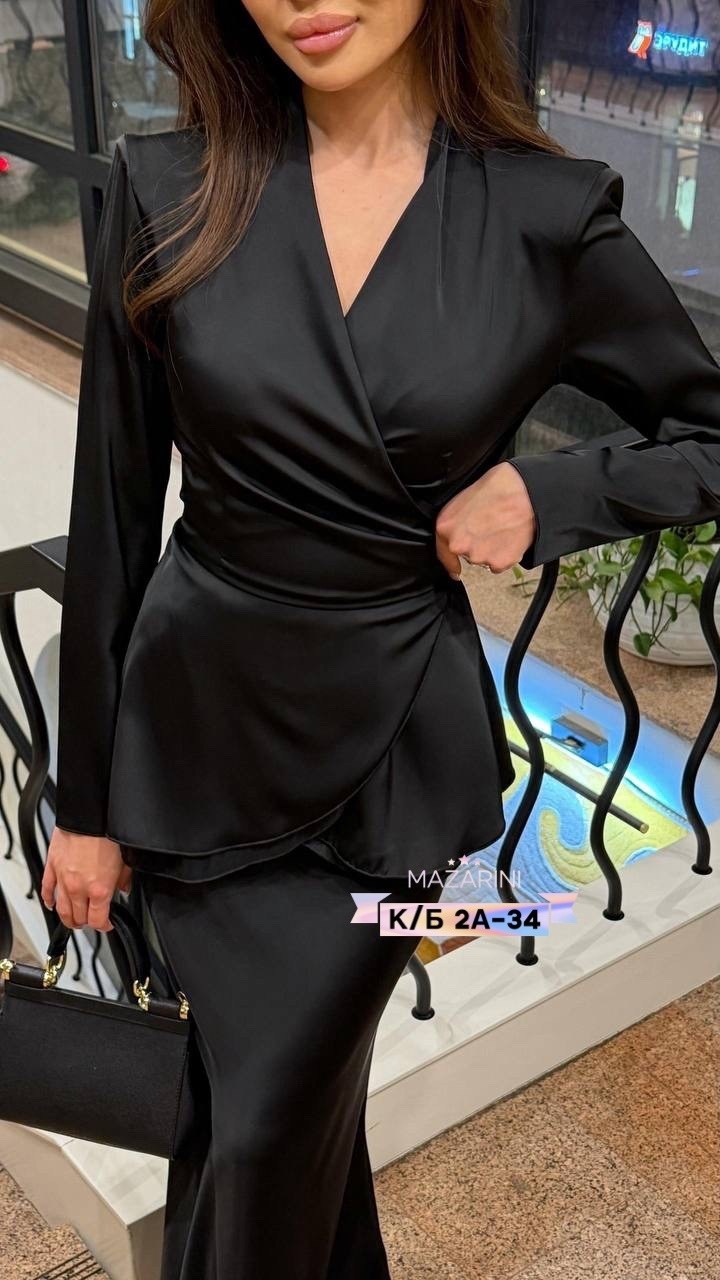 шелковый костюм двойка с юбкой макси by rumi,женский костюм,блуза с атласа,,наряд