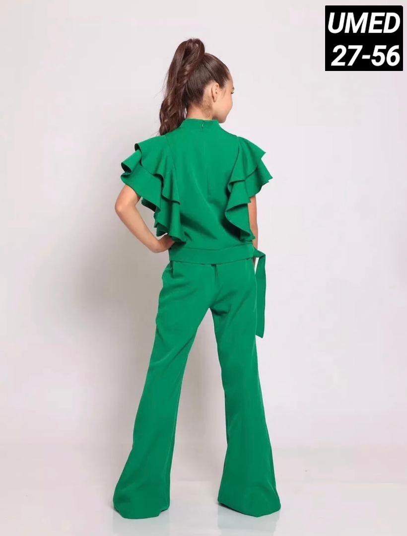 костюм брючный нарядный с воланами для подростка lemada brand,костюм брючный,костюм брючный для девочек,костюм с брюками,костюм брючный для девочки 128-134