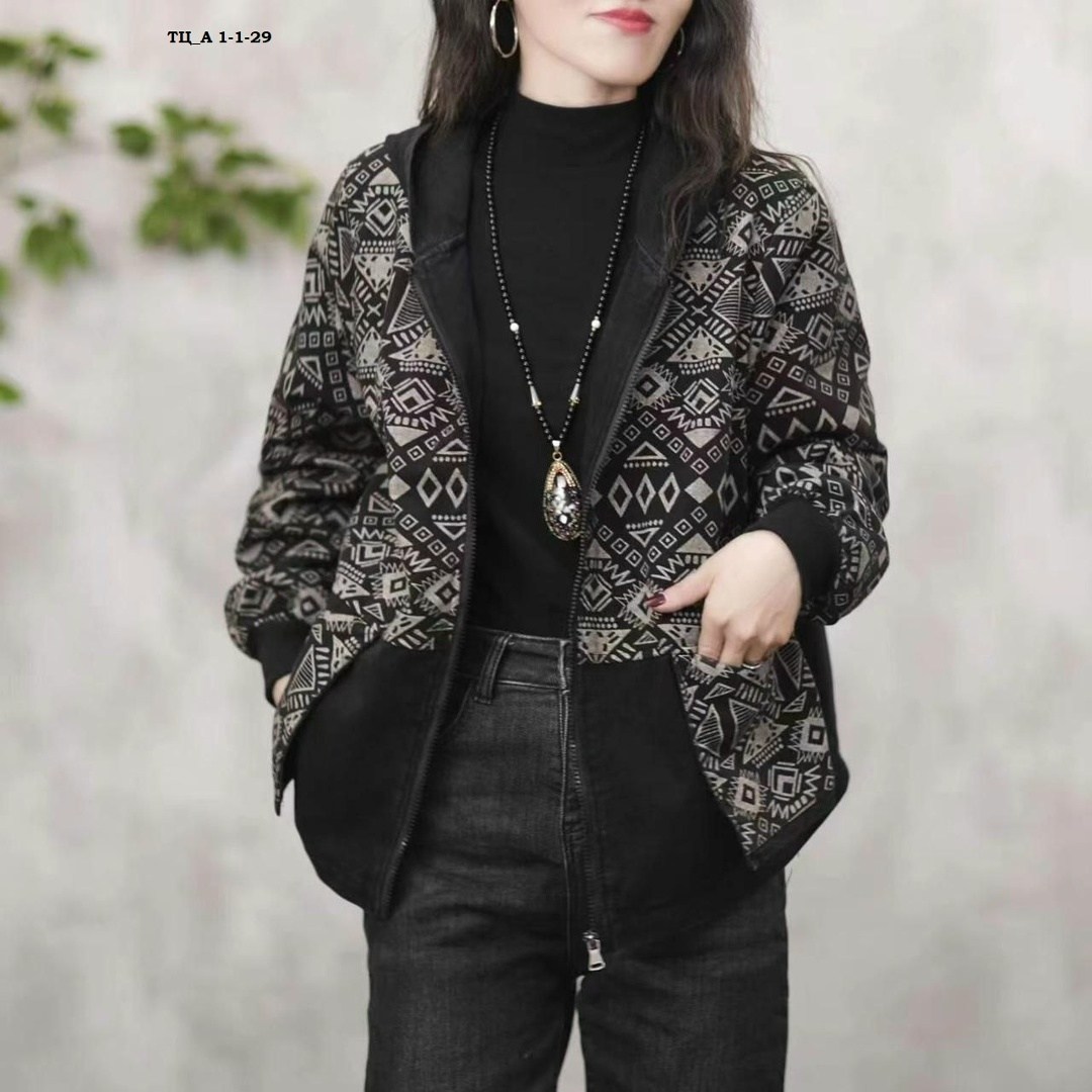 повседневная куртка,куртка в стиле бохо,женская куртка,винтажная толстая стеганая куртка в этническом стиле,женская джинсовая куртка max lulu зимняя дизайнерская стеганая куртка с принтом