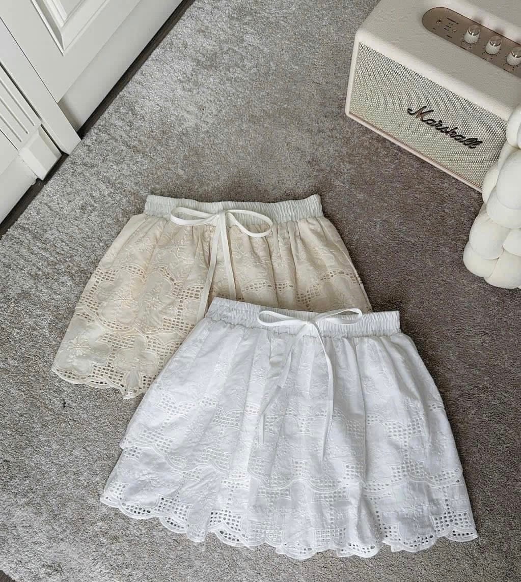 летние шорты с кружевами,юбка с оборками,белая юбка,юбка,юбка для девочек