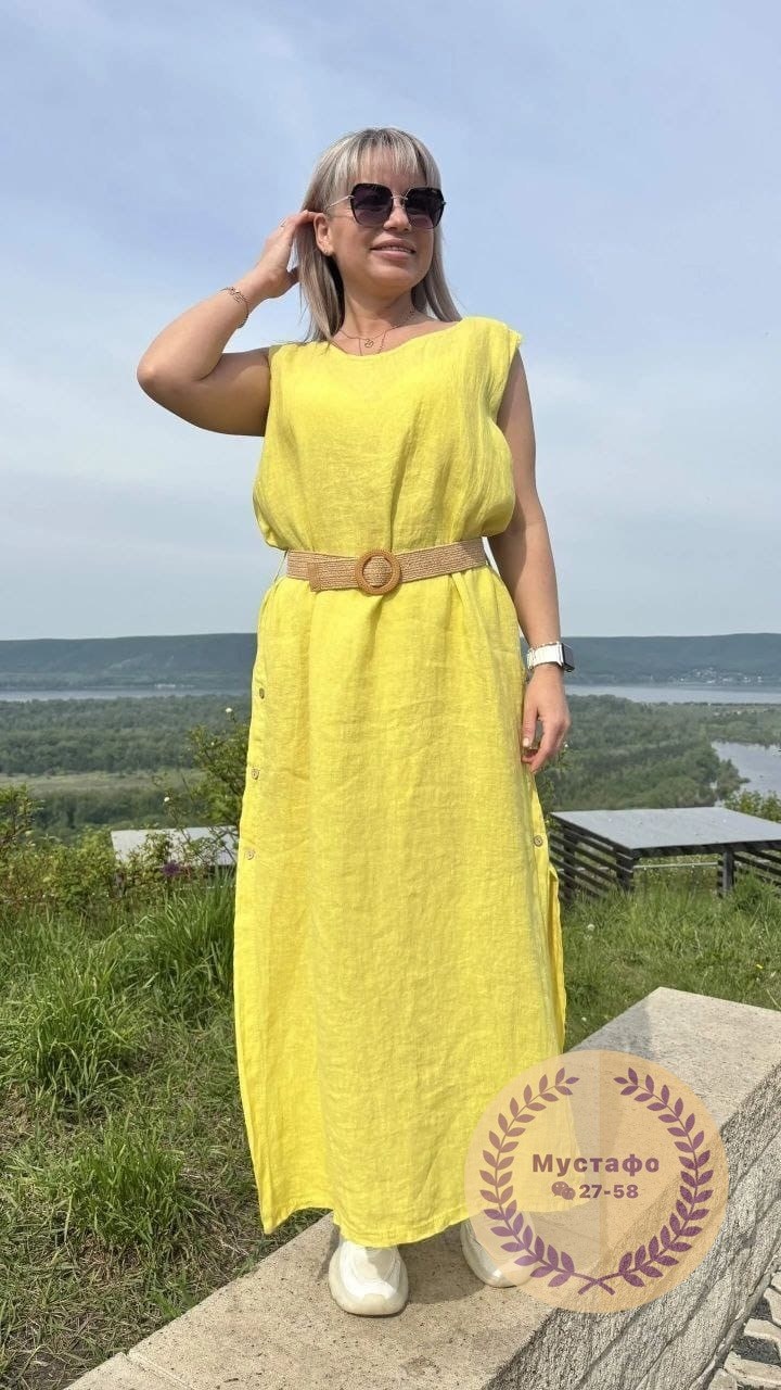 платье стильное льняное,платье желтое,платье льняное,льняное платье макси,летние платья из льна