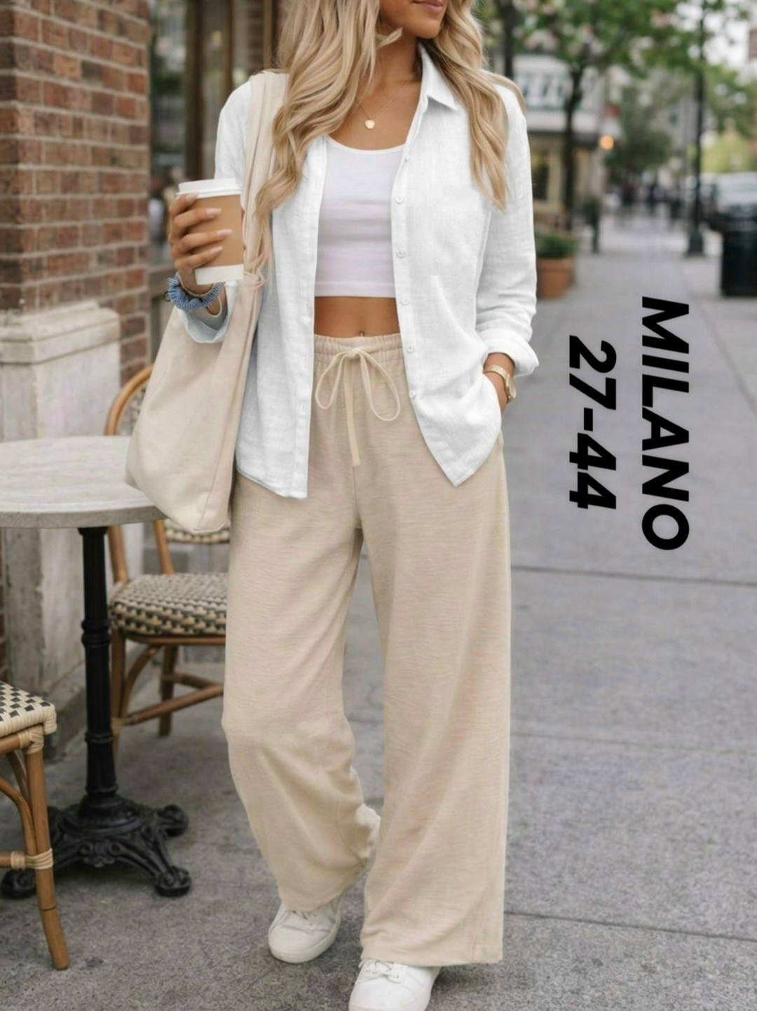 белая женская рубашка,рубашка женская,бежевые брюки,льняная рубашка женская,широкие женские брюки