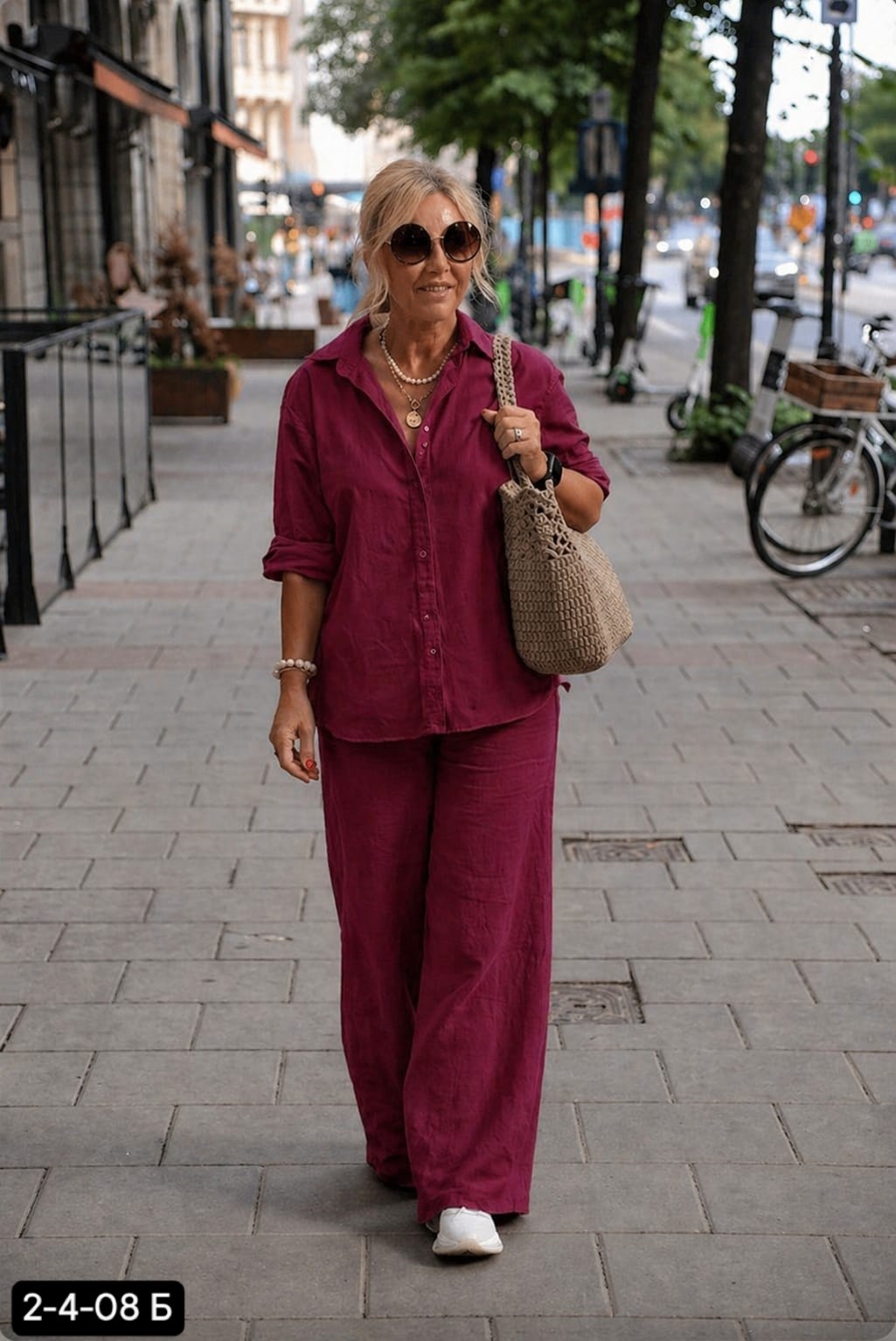 женский летний костюм рубашка и брюки,брючный костюм из льна женский,костюм женский,стиль и модные образы для женщин 50+