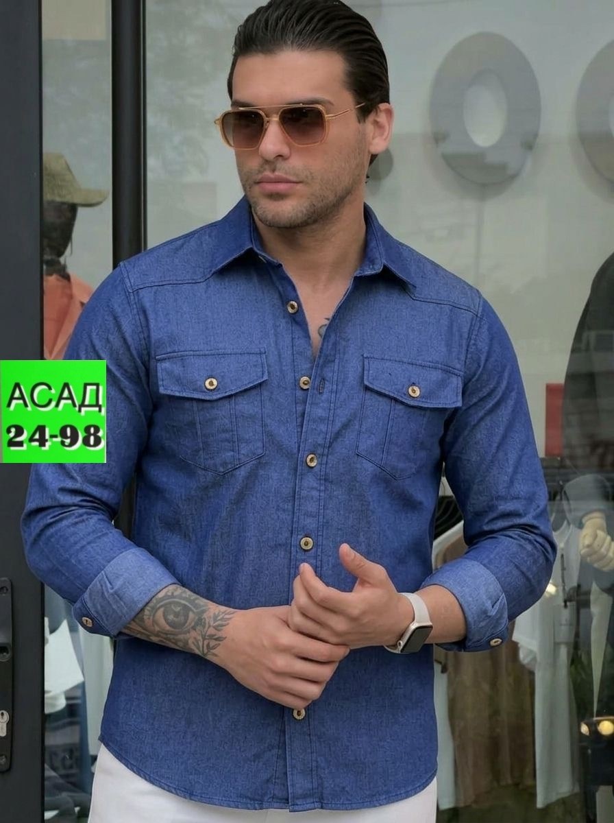 джинсовая рубашка,джинсовая рубашка мужская,мужская рубашка,рубашка джинса,рубашка джинсовая мужская дайрос
