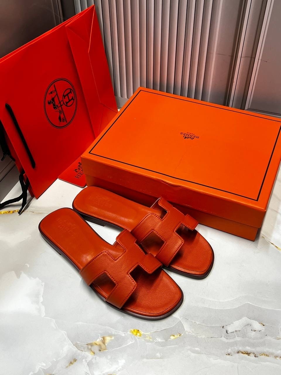 шлепки эрмес,,шлепки эрмес оран,шлепки хермес оран,шлепанцы женские