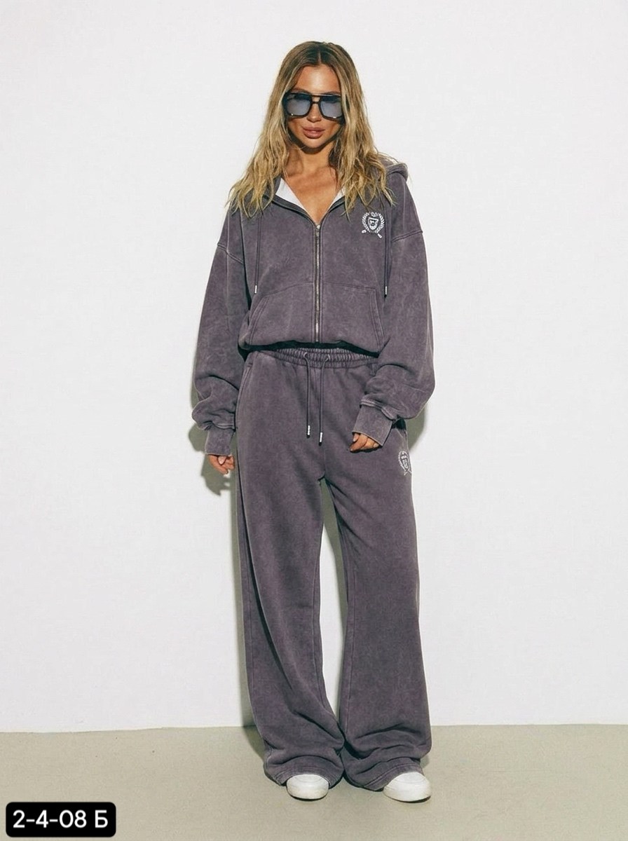 костюм женский спортивный,спортивный костюм варенка,костюм женский на флисе,костюм спортивный,костюм женский велюровый оверсайз happyfox серый