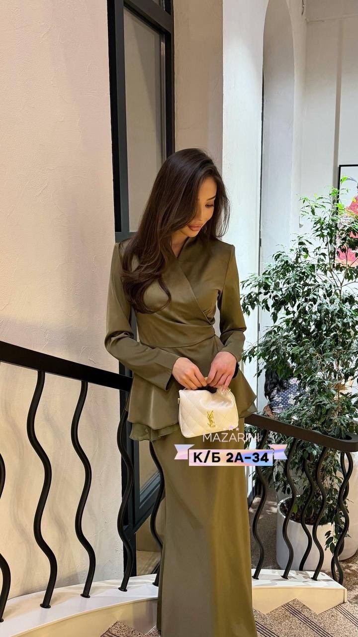 шелковый костюм двойка с юбкой макси by rumi,женский костюм,блуза с атласа,,наряд