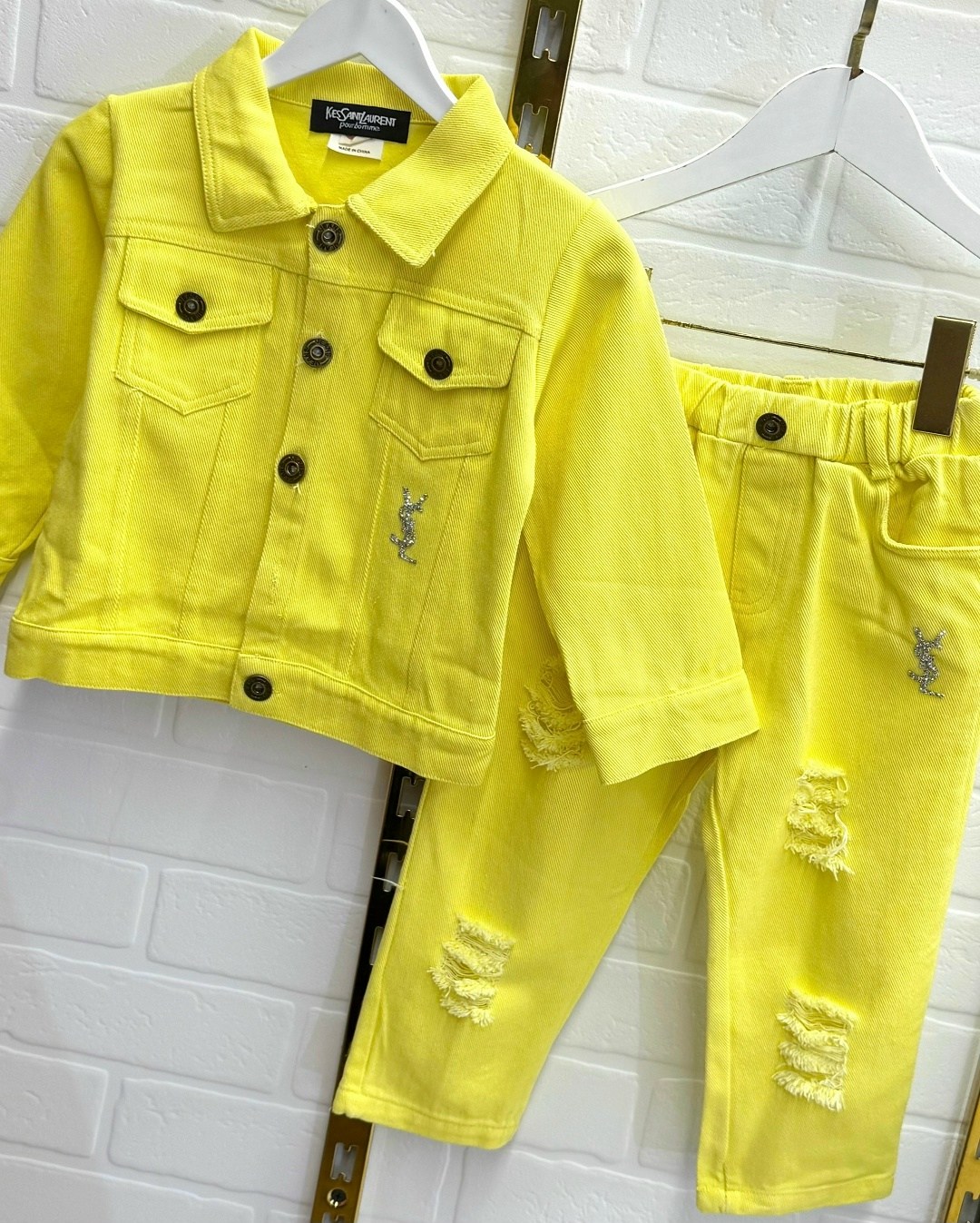 комплект одежды для мальчика,комплект одежды,желтая куртка,куртка детский,жакет для девочки minaku casual collection kids цвет лимонный рост 110 см